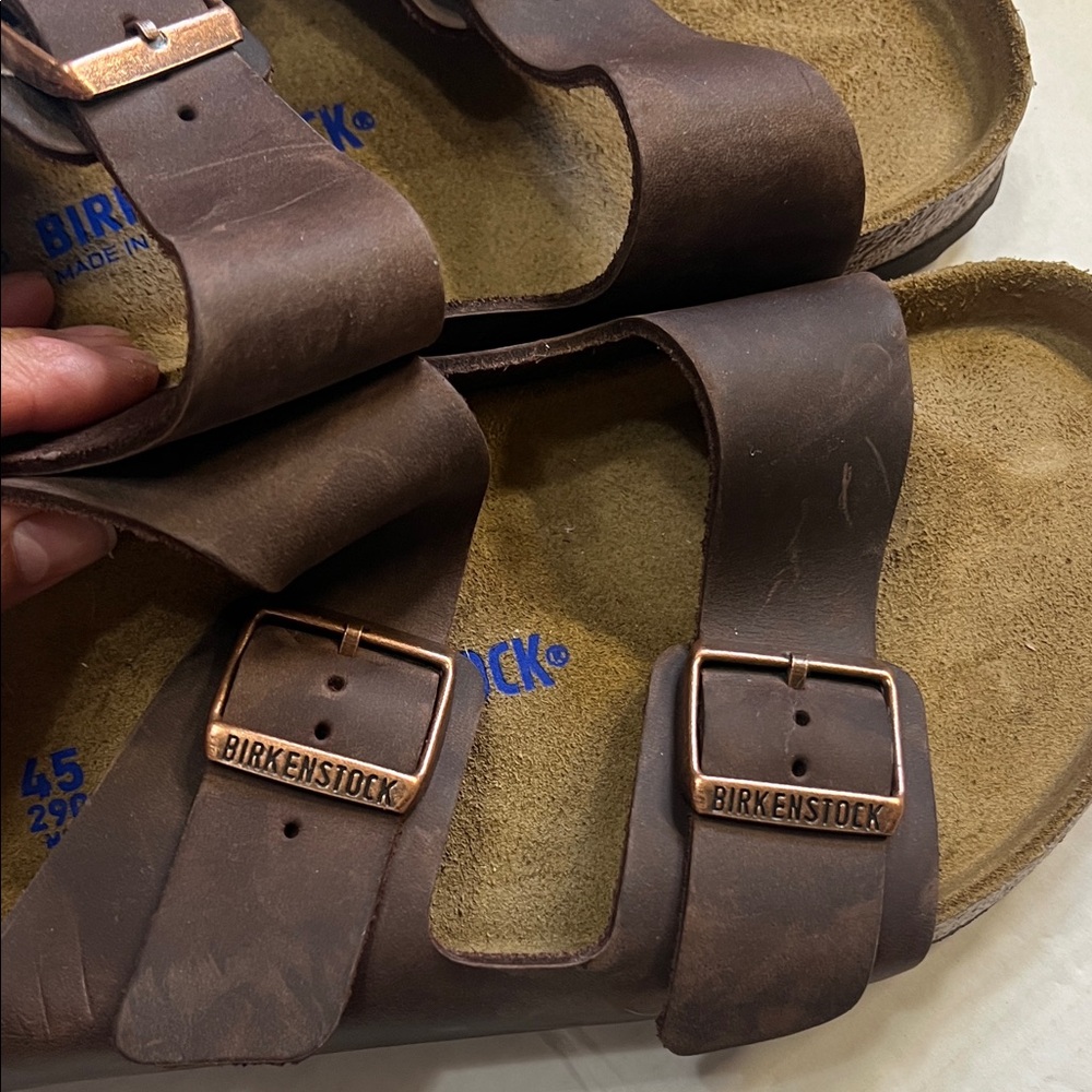 Birkenstock Dark Brown Leather Sandals - Picture 3 of 4